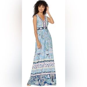 Lilly Pulitzer Blue and White Maxi Dress